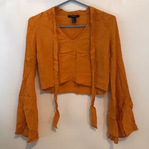 70s flowy crop top